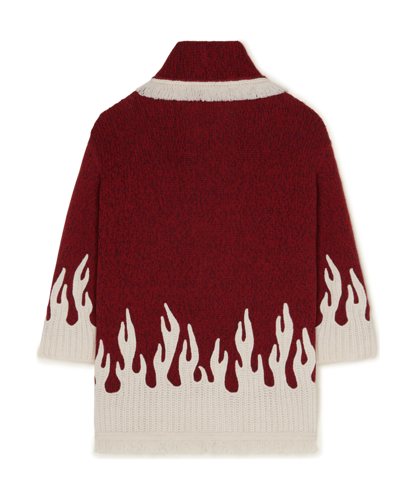 Alanui Long-sleeved Sweater Cardigan In Red
