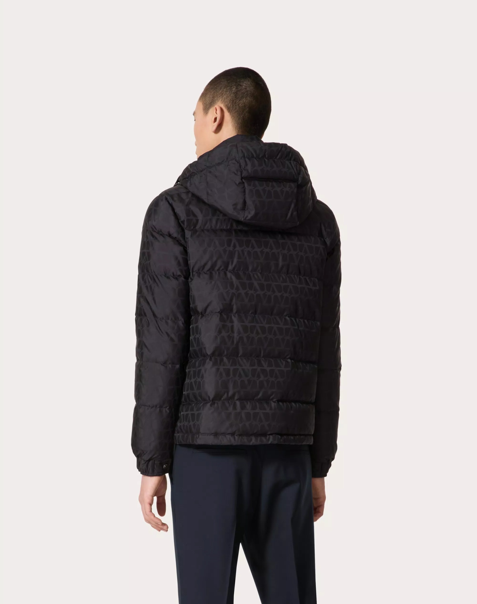 Valentino Toile Iconographe Padded Jacket In Black