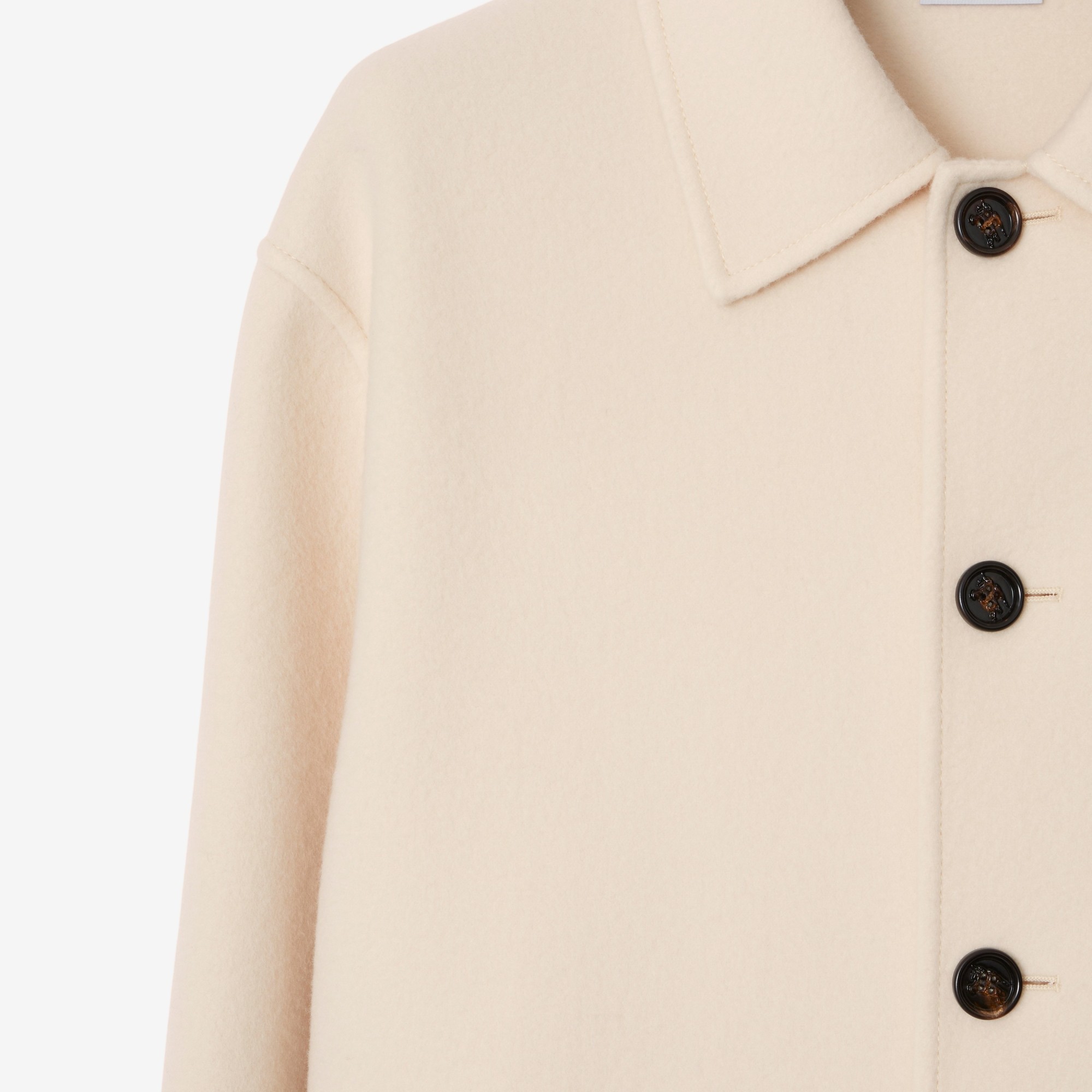 Burberry Single-breasted Wool Jacket In Nude