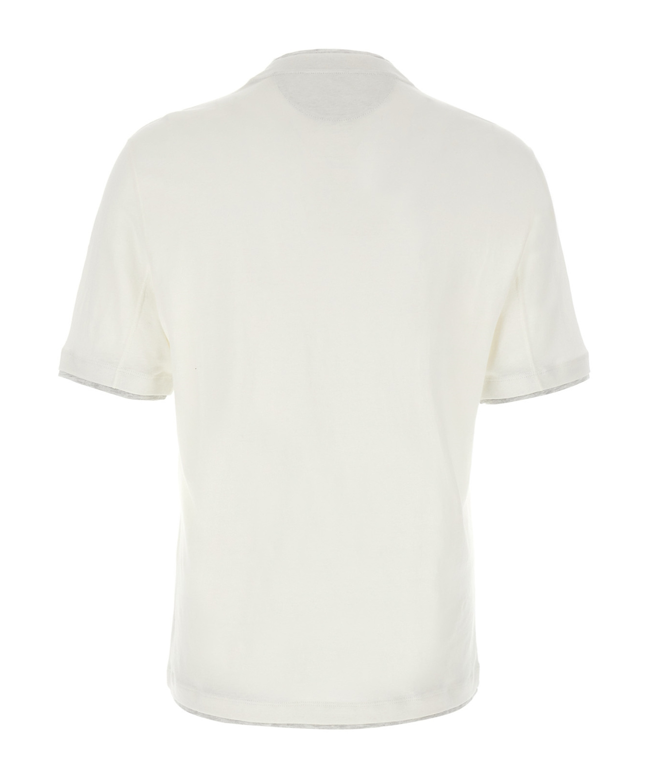 Brunello Cucinelli T-shirt With Faux-layering In White