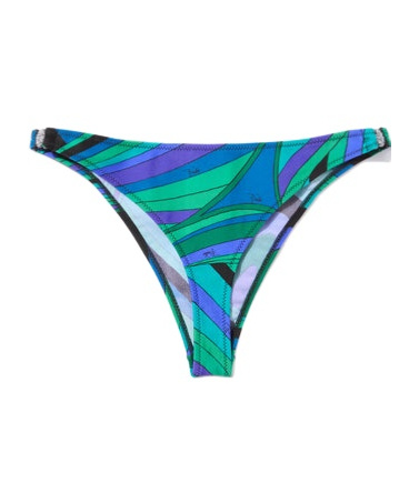 Pucci Iride-patterned Bikini Bottoms In Blue