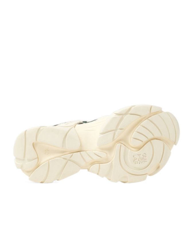 Camper Lab Tormenta White-green Textile Sneakers In Multi