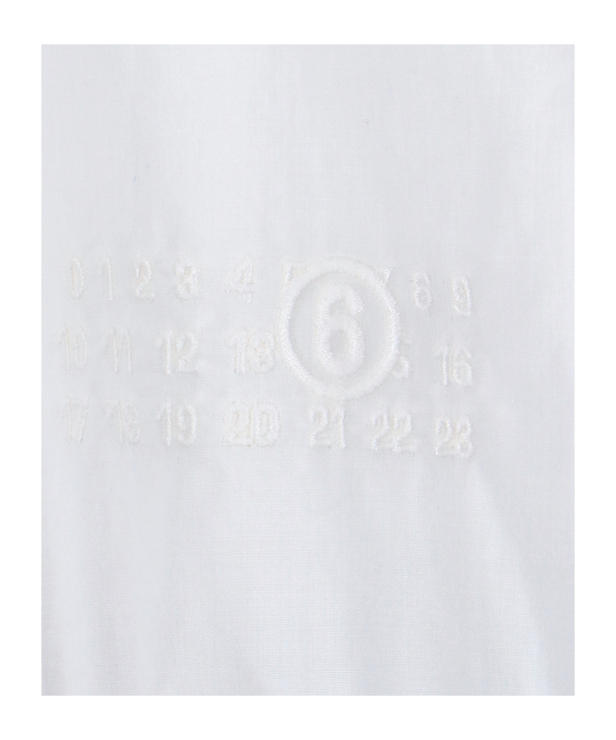 Mm6 Maison Margiela Numbers-motif Cotton Maxi Dress In White