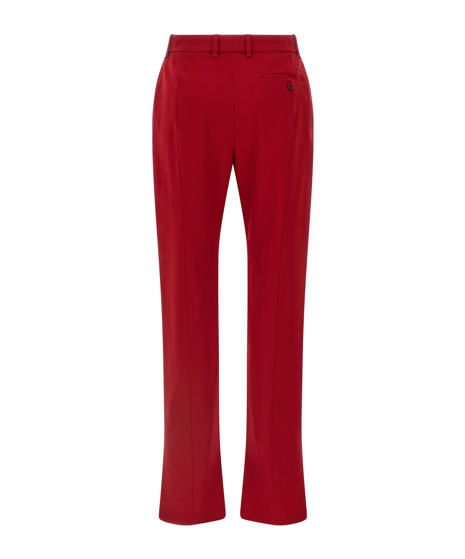 Alexander Mcqueen Stretch Wool Gabardine Trousers In Red