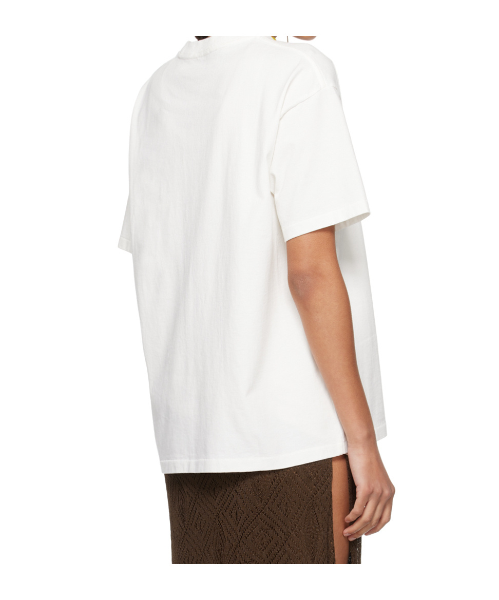 Bode Logo-embroidered Cotton-jersey T-shirt In White