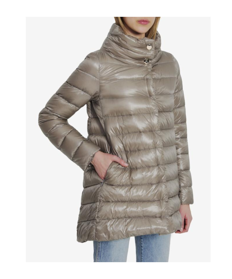 Herno Down Jacket In Nylon In Gray