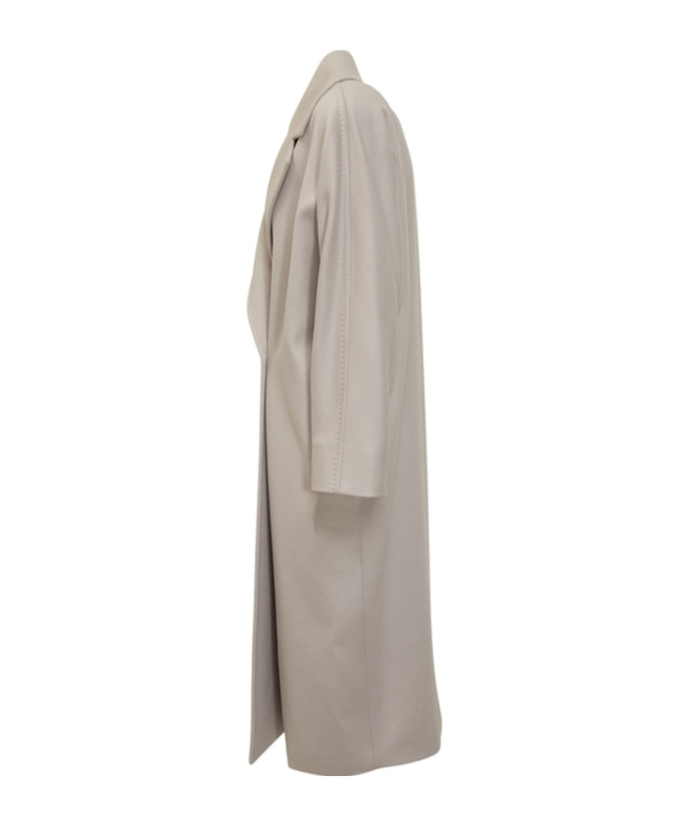 Max Mara Lapel Long-sleeved Coat In Nude