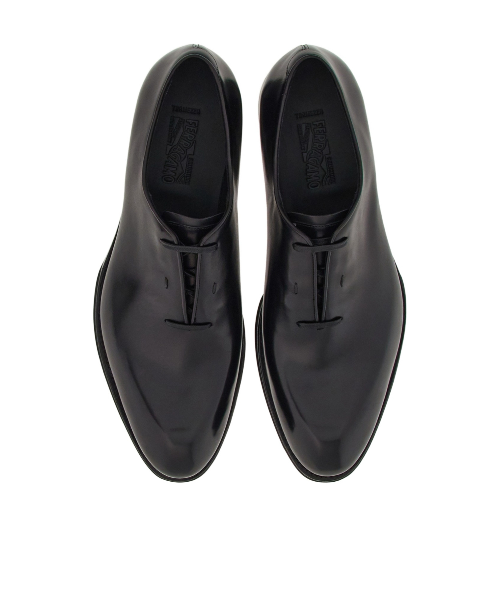 Ferragamo Tramezza Oxford With Covered Laces In Black