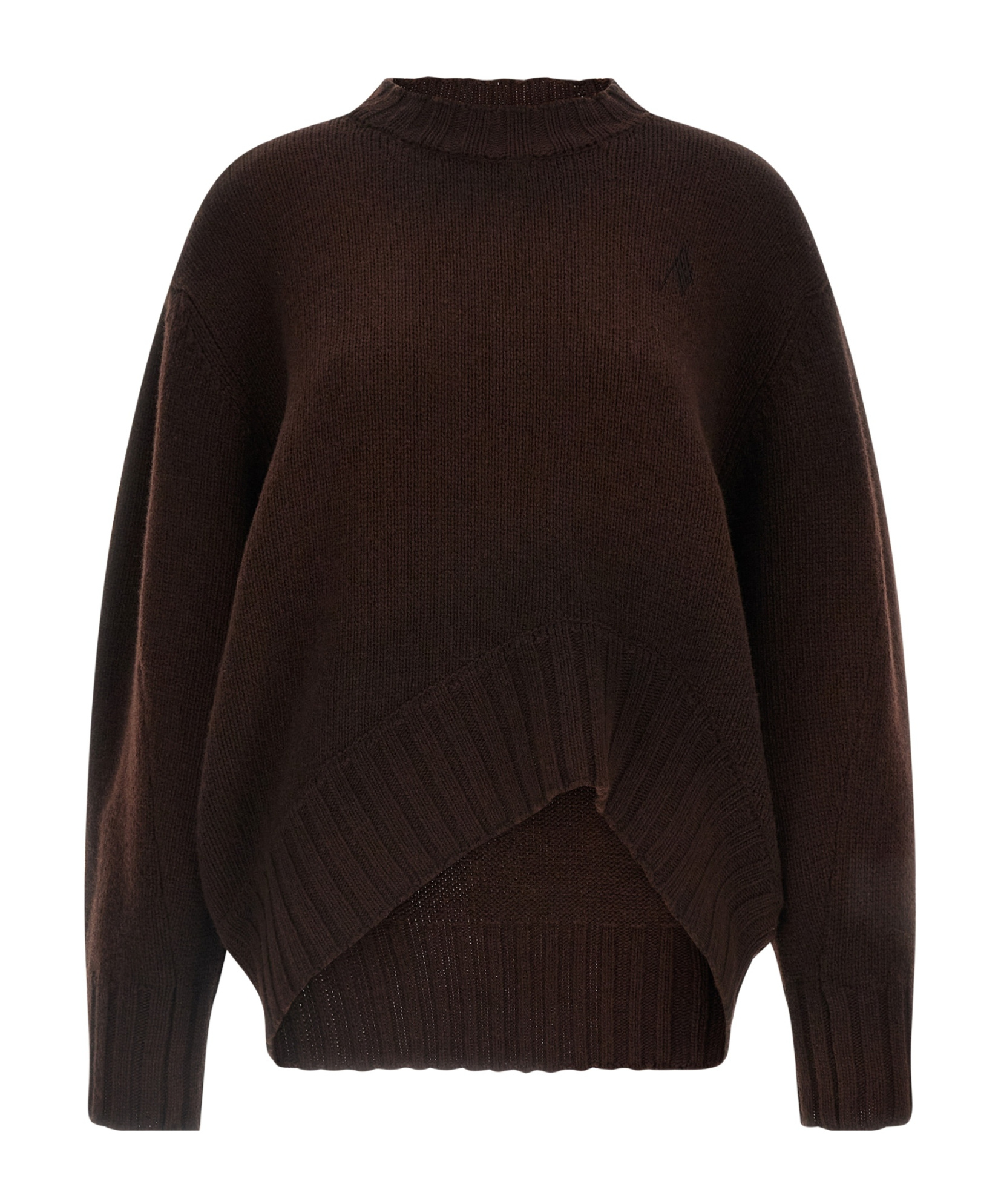 Attico Logo Embroidery Sweater Sweaters And Cardigans Brown In Brown