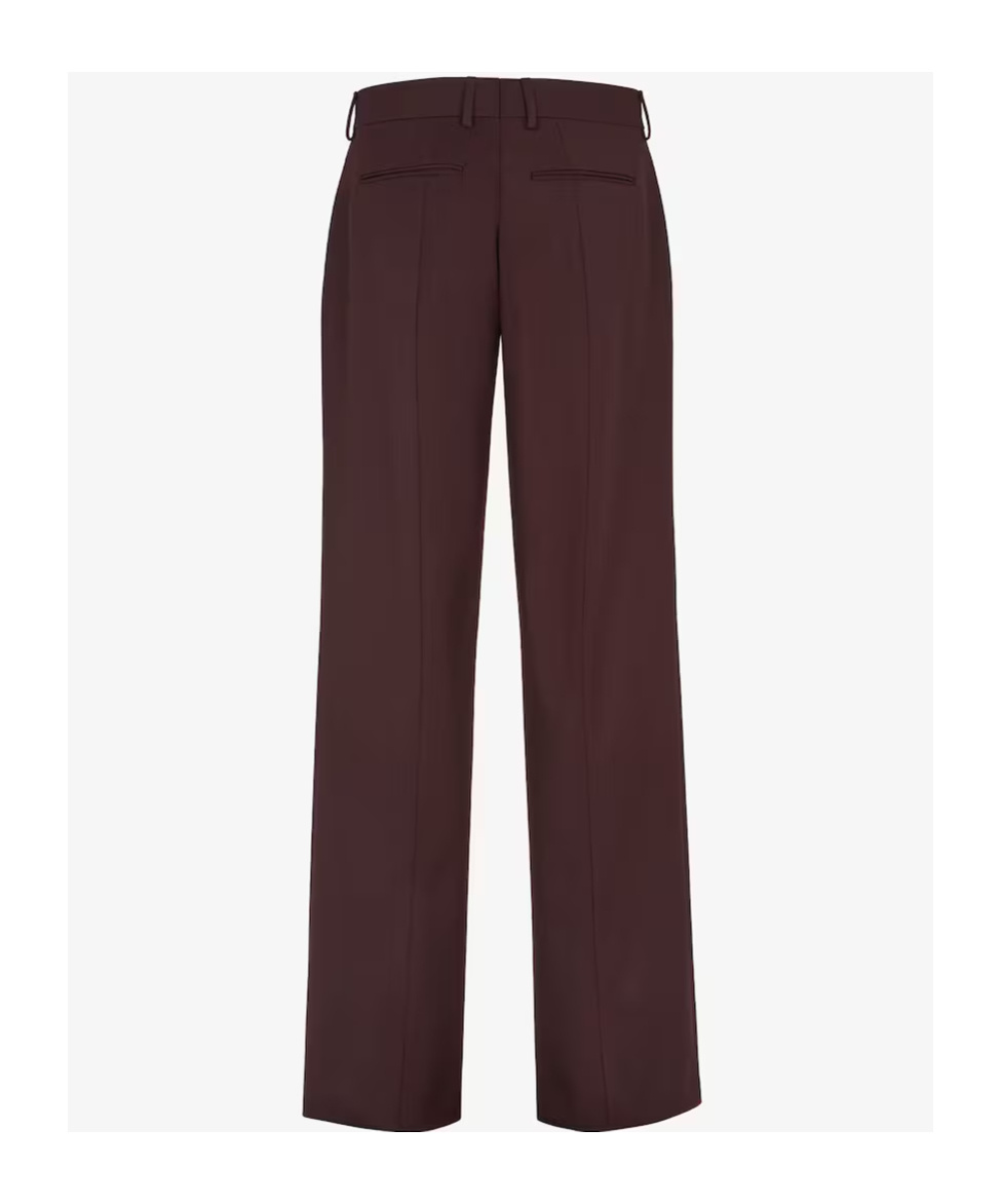 Fendi Wool Casual Pants In Red