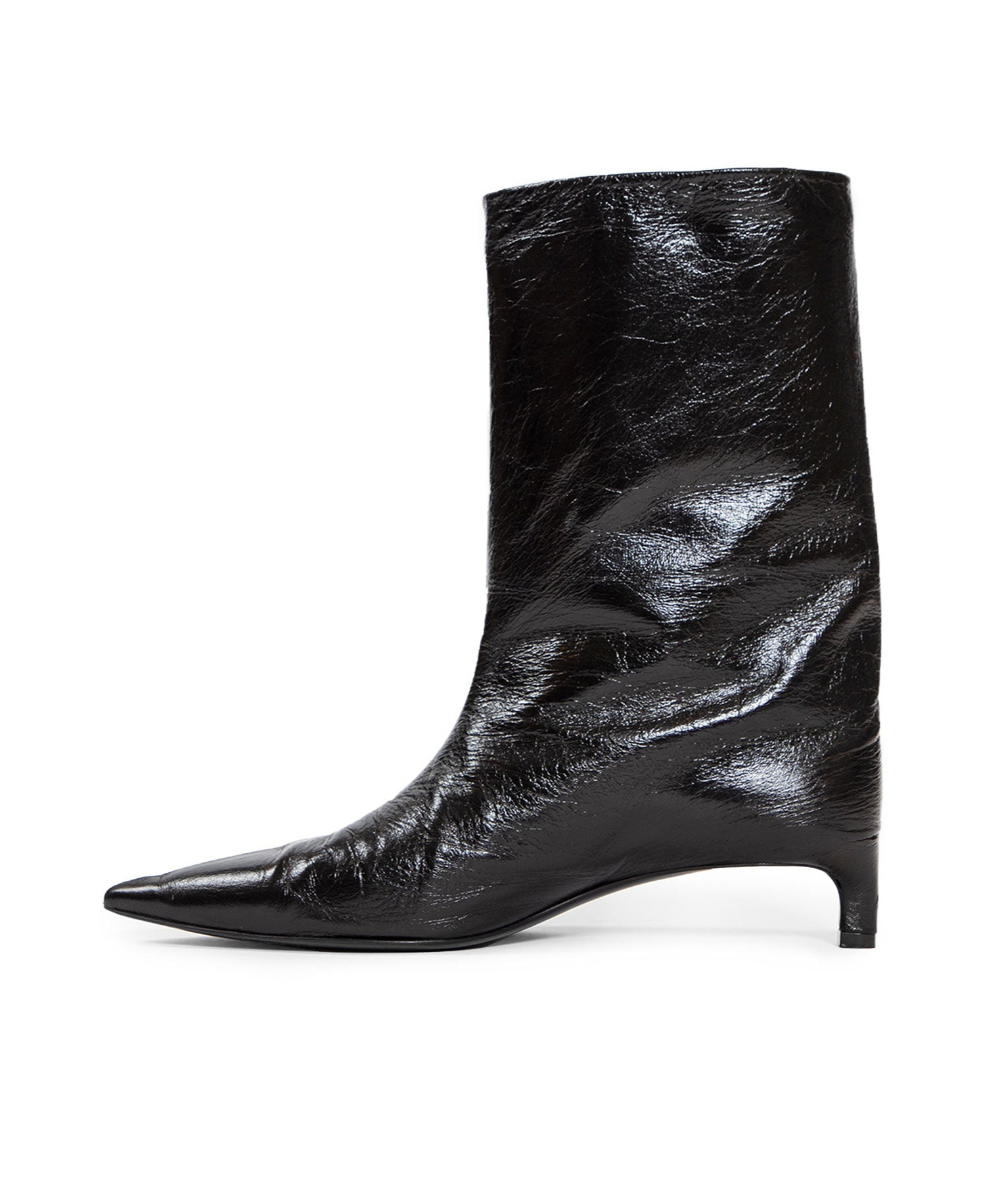 Jil Sander Pointed Short Boots In Black