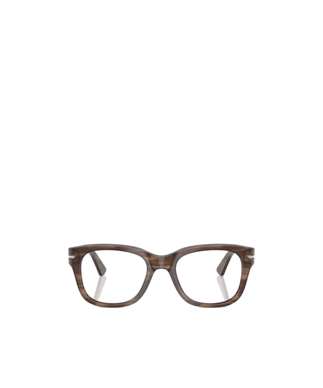 Persol Geometric Frame Plain Glasses In Brown