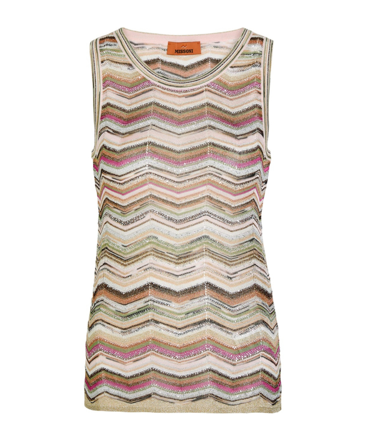 Missoni Chevron Fine-knit Top In Multi-color
