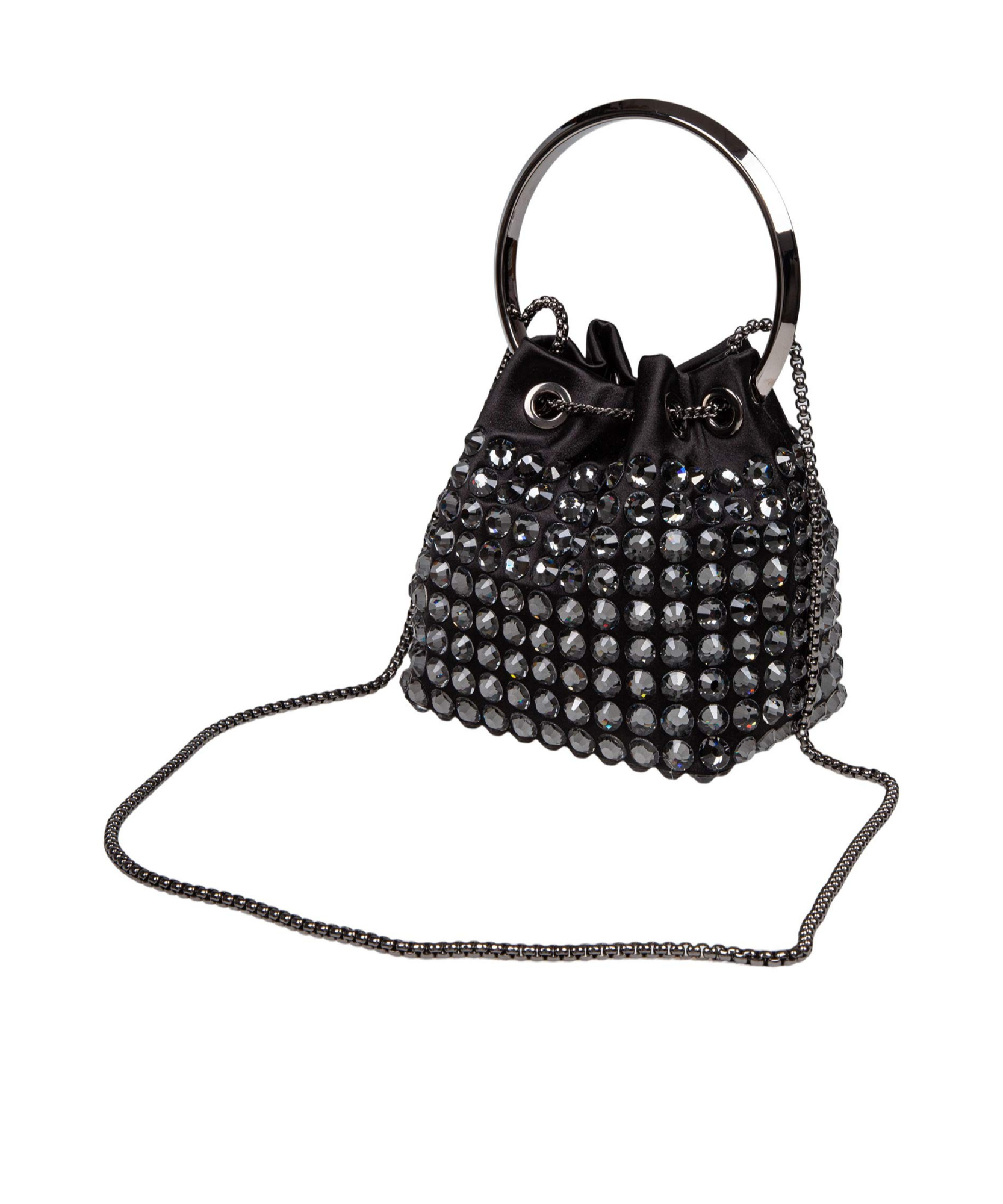 Jimmy Choo Drawstring Handbag In Black