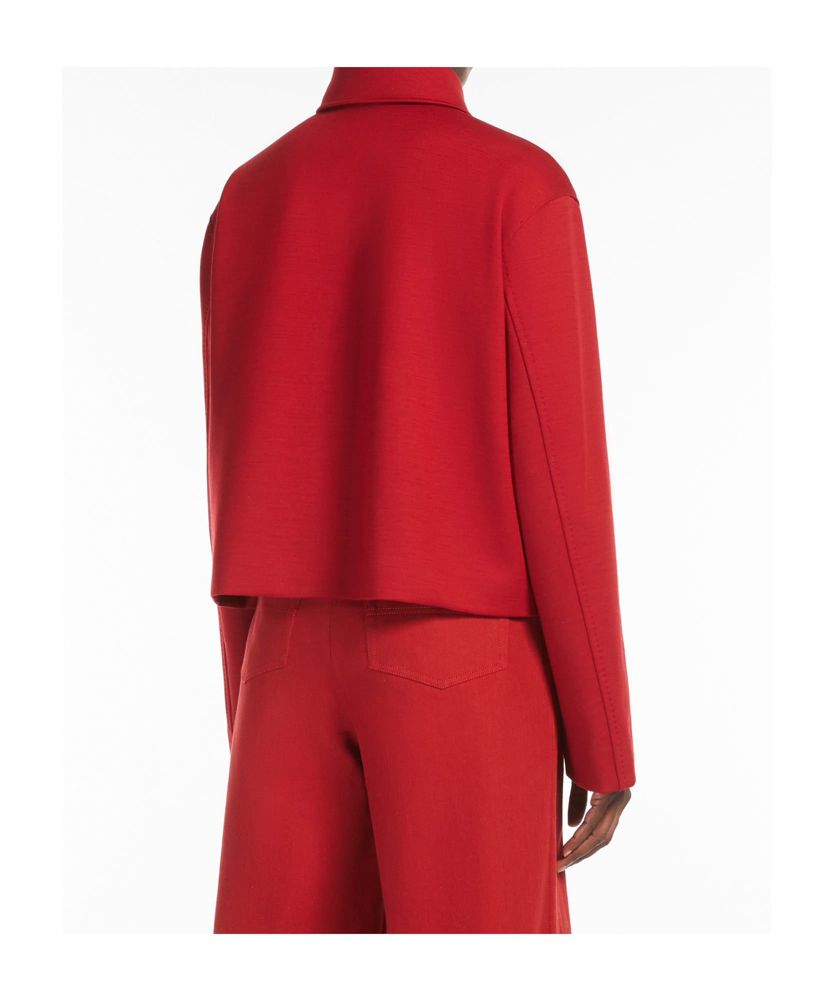 Shop Max Mara Milan Jersey Jacket In Red