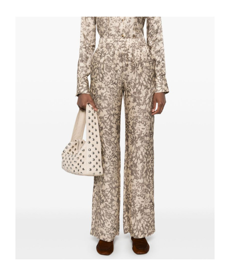 Shop Golden Goose Women's Joggers With Floral Print In Nude