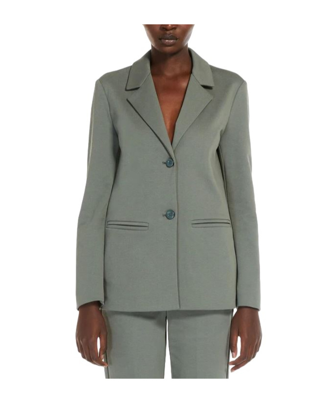 Max Mara Long Sleeved Suit Jacket In Gray