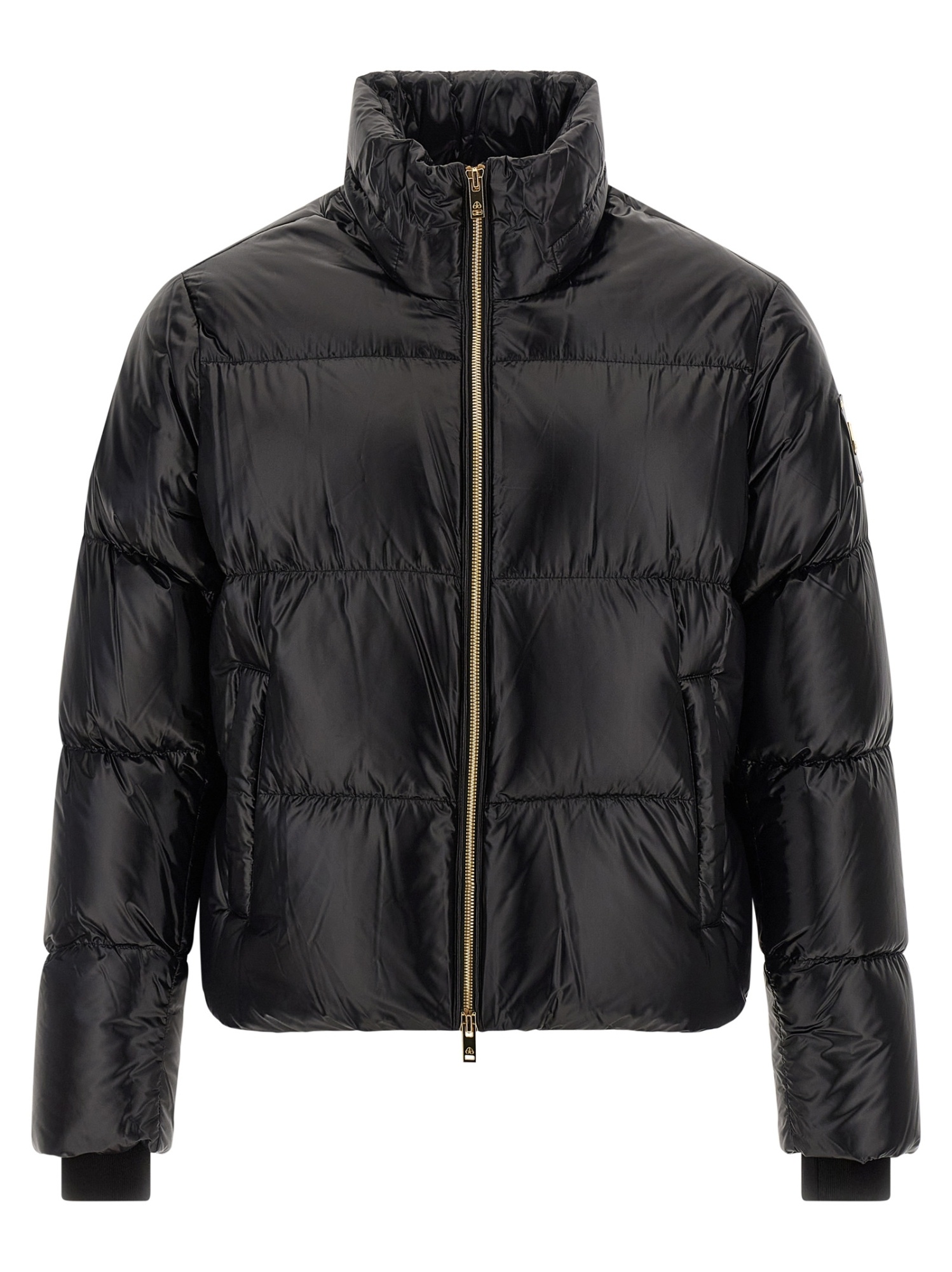 Moose Knuckles Long-sleeved Hooded Cotton Jacket In Black