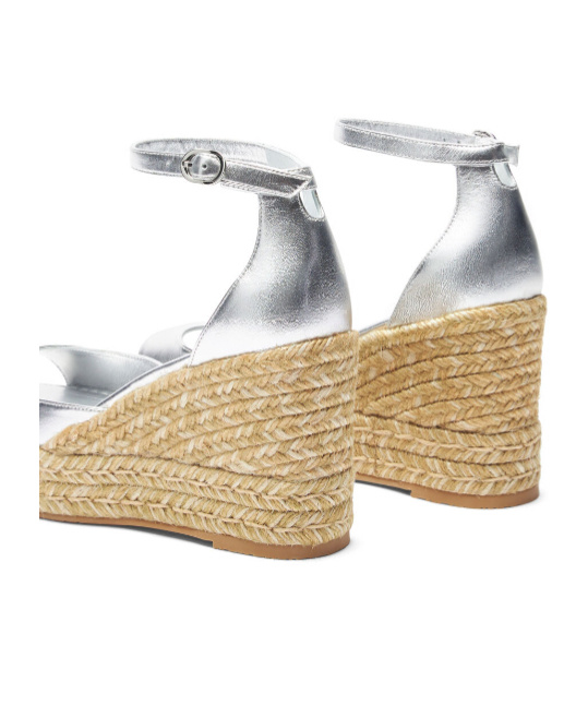 Stuart Weitzman Nudistia 90mm Espadrilles In Metallic