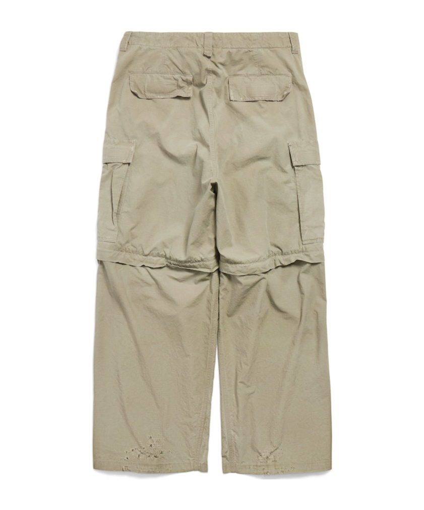 Balenciaga Men's Large Cargo Pants In Dark Beige
