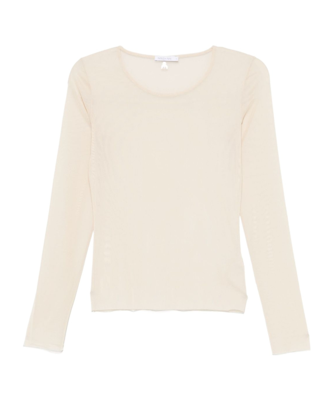 Shop Patrizia Pepe Tulle Top In White