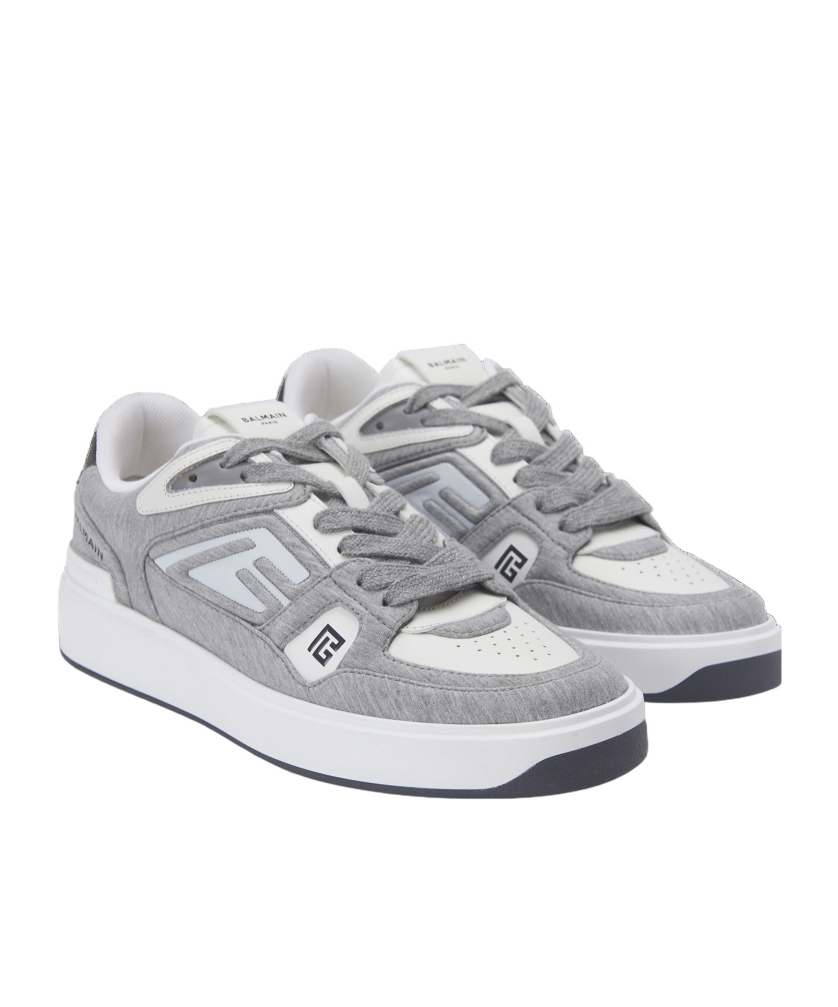 Balmain Round Head Low-cut Casual Shoes In White