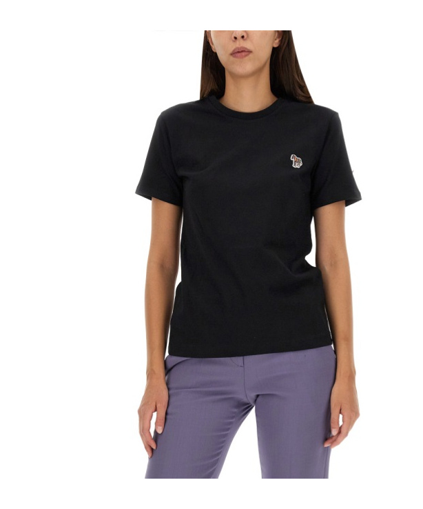 Ps By Paul Smith Zebra Crest T-shirt In Black