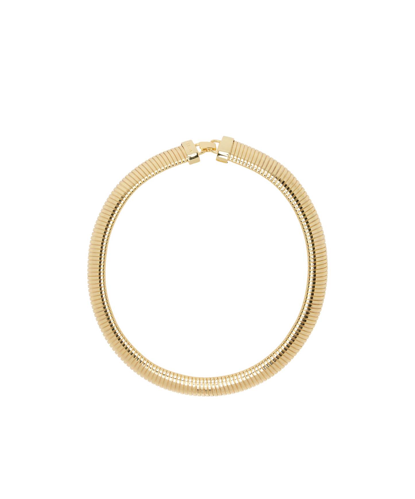 Shop Anine Bing Coil Chain Necklace In Yellow