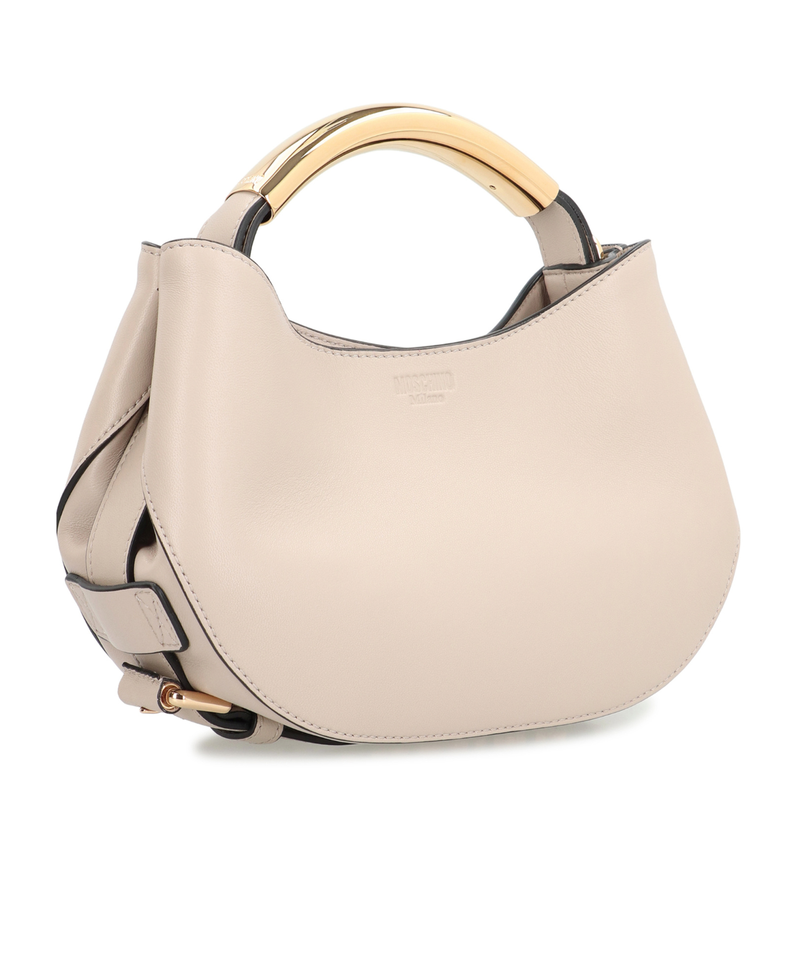 Moschino Top Handle Shoulder Bag In White