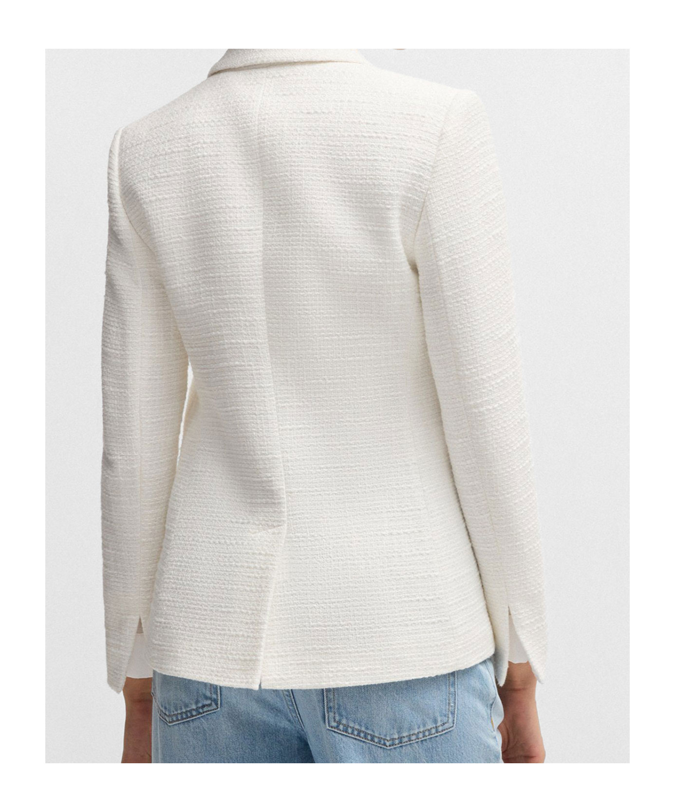 Hugo Boss Tweed Jacket In White
