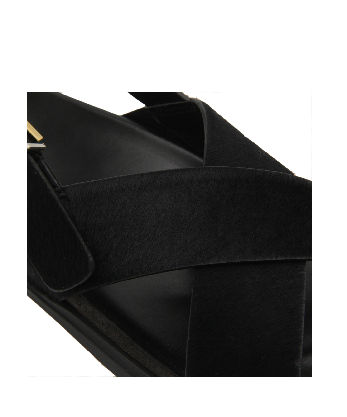 The Row Crossover-strap Leather Sandals In Black