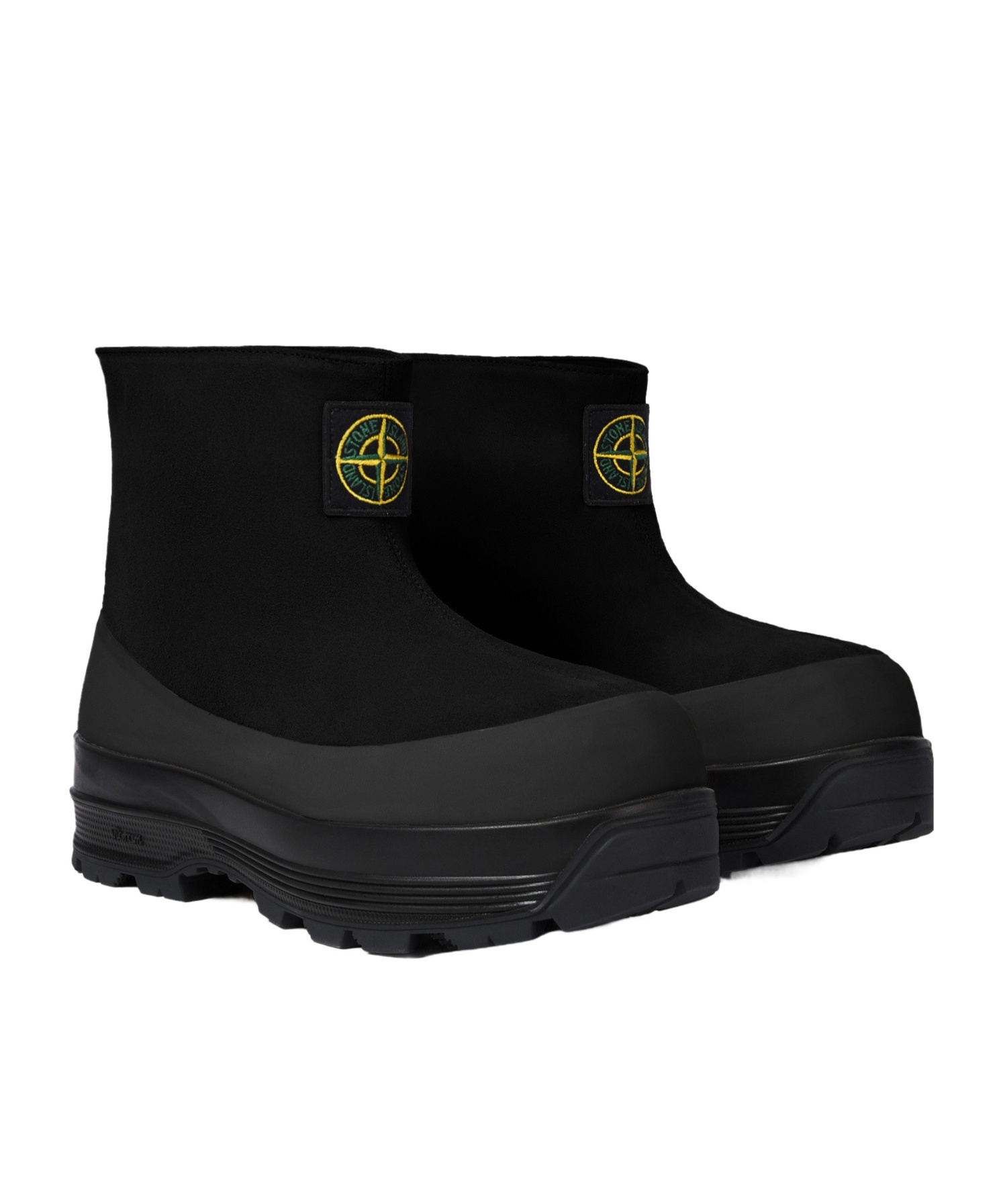 Stone Island Ankle Boot With Vibram Sole For Shock Absorption In Black