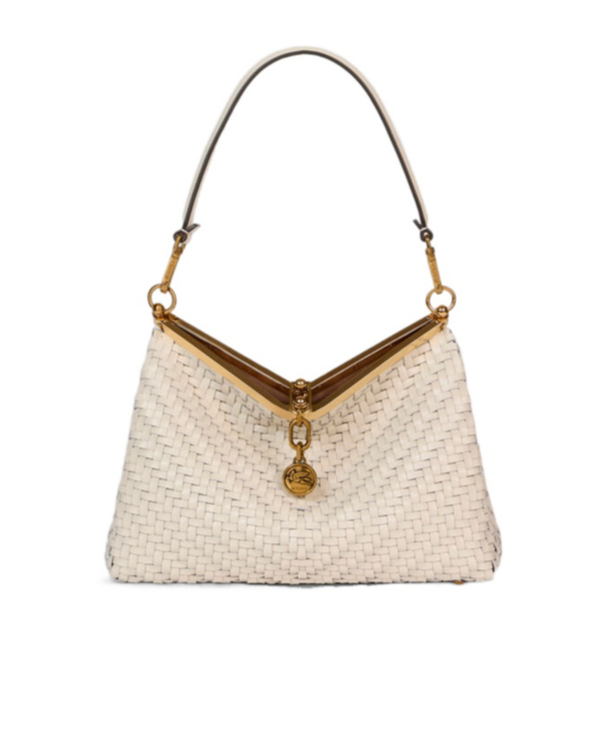 Etro Medium Vela Shoulder Bag In Nude