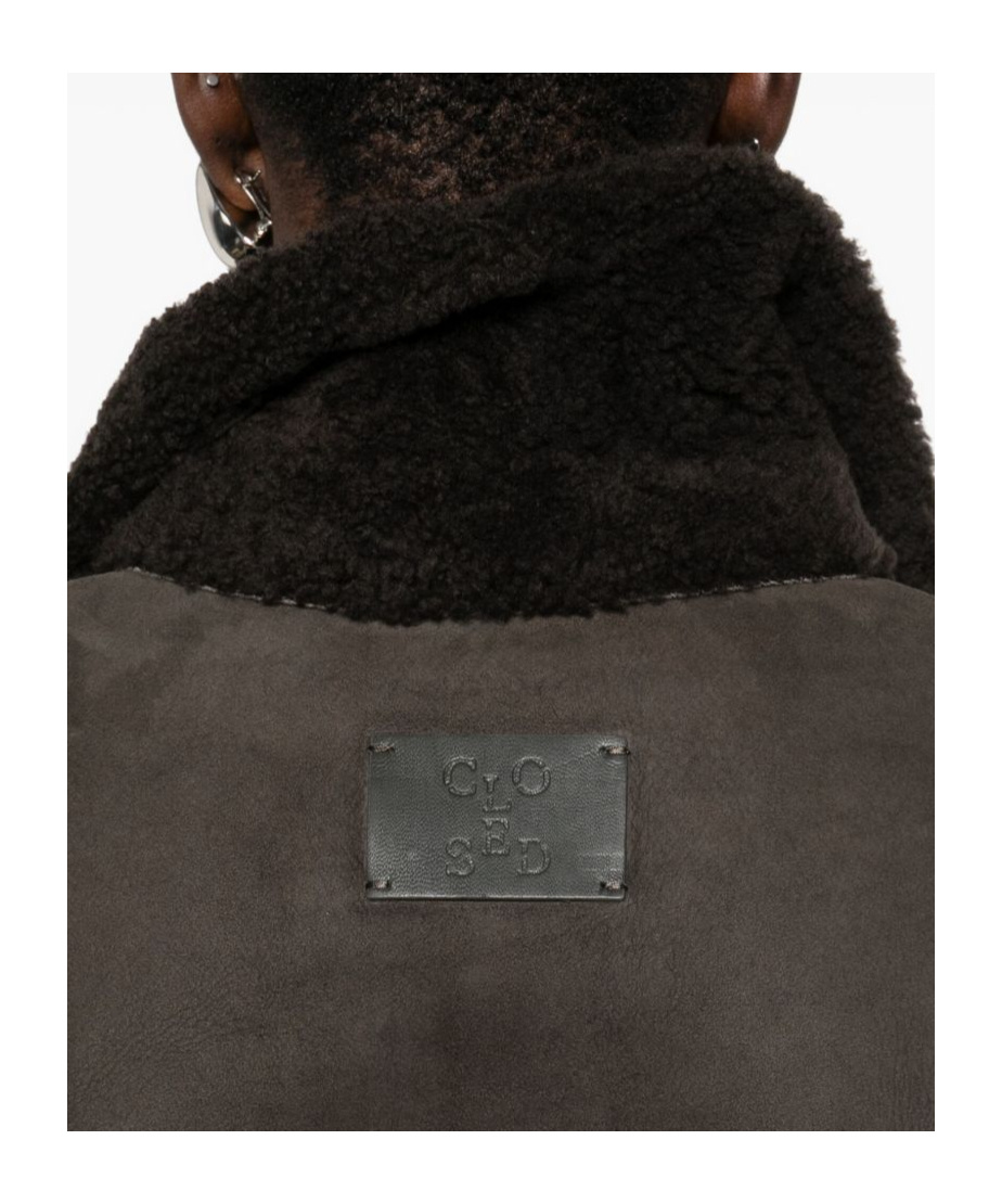 Closed Single-breasted Long Sleeve Casual Jacket In Brown