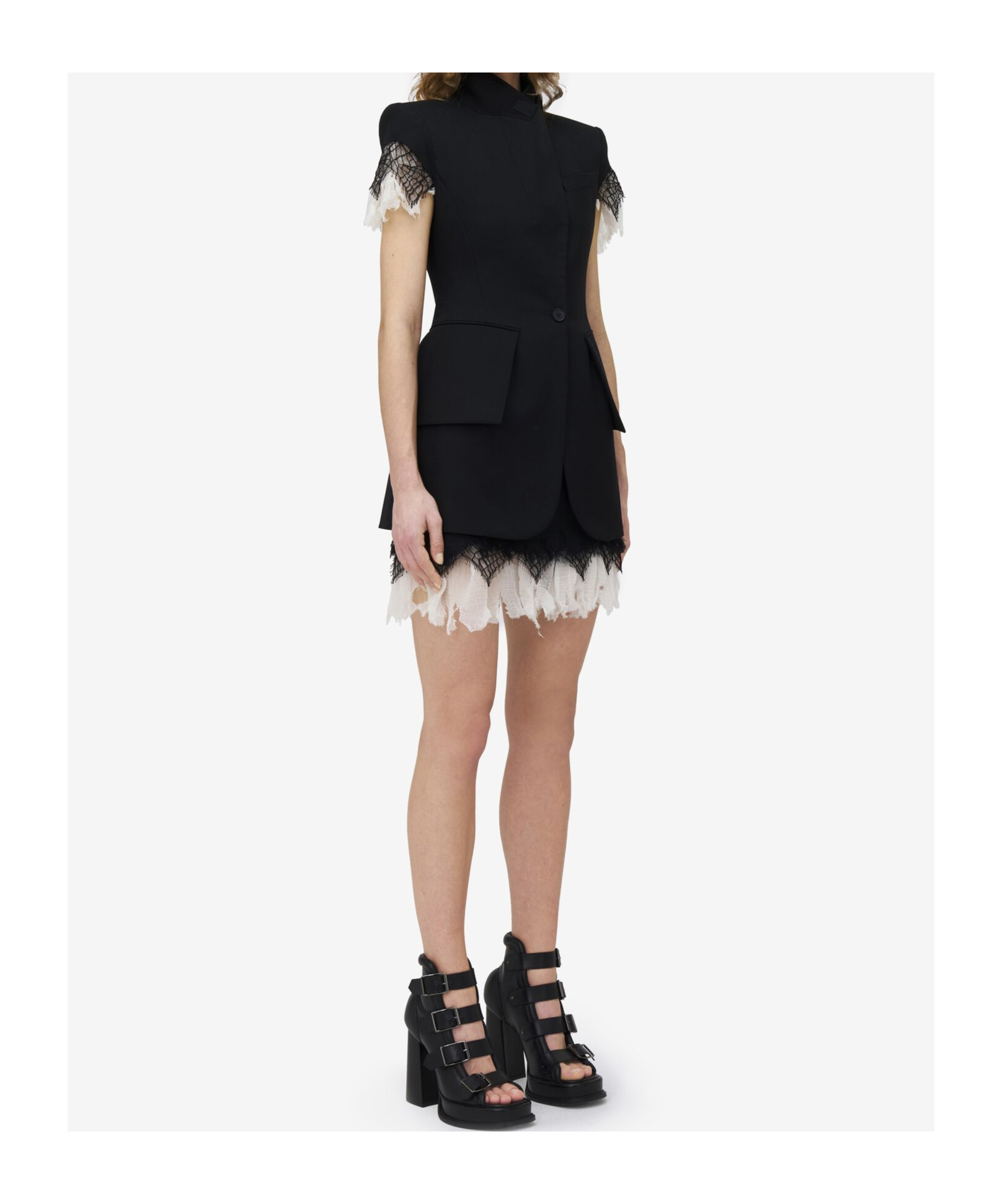 Shop Alexander Mcqueen Wool Blazer In Black