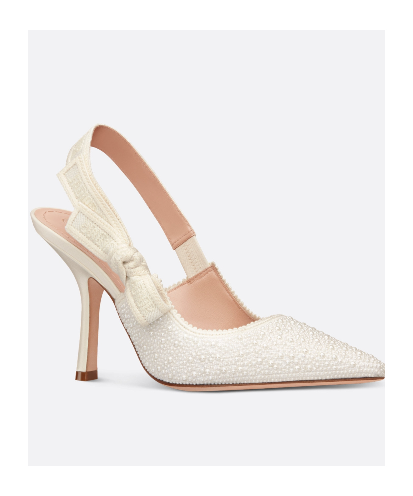 Dior Pointed High Heel Sandals In White