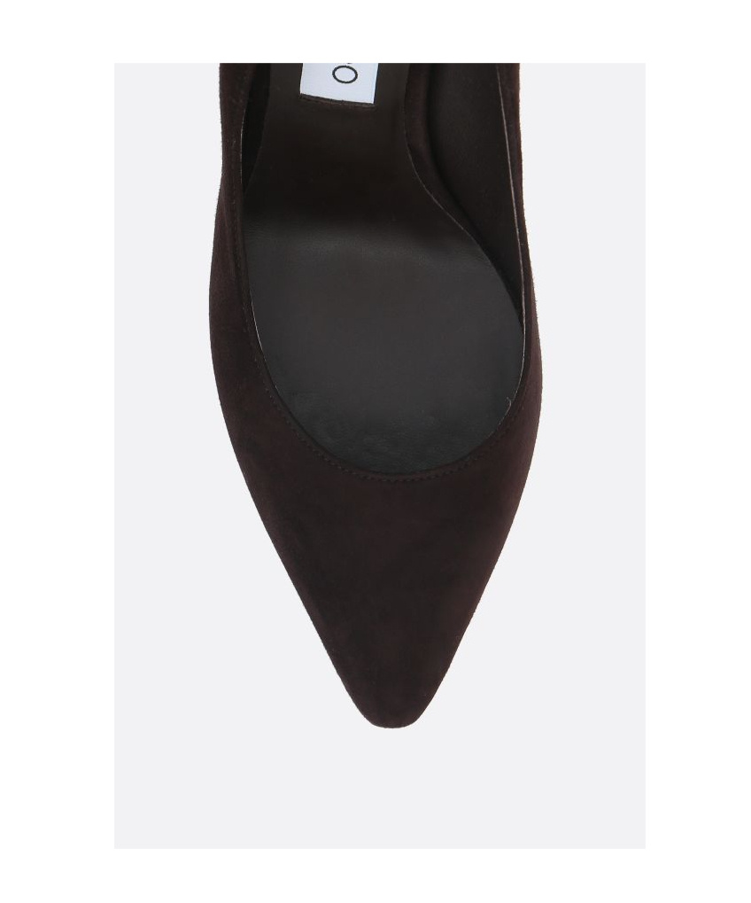 Jimmy Choo Romy 85 Spitze Pumps Aus Schwarzem Leder Mit Eidechsen-print In Black