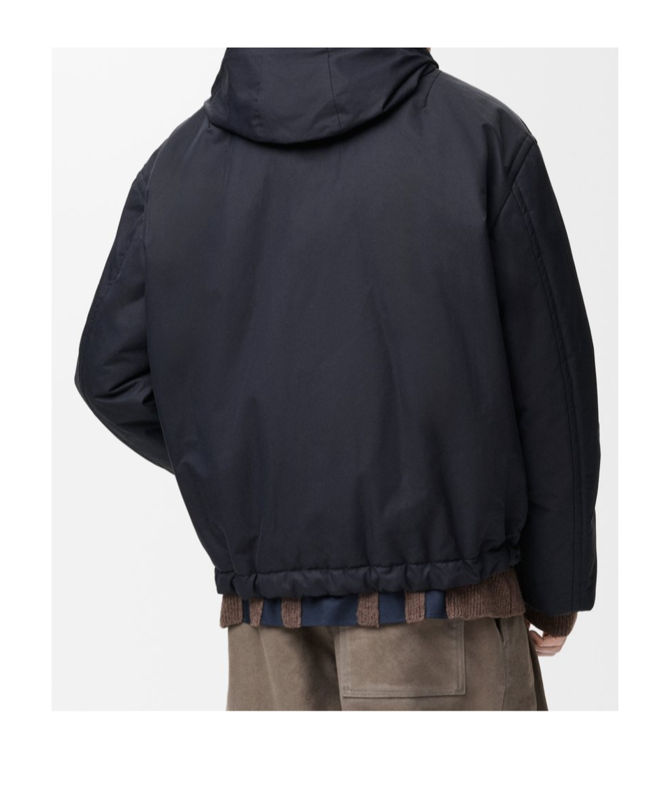 Loewe Padded Jacket In Technical Cotton In Blue