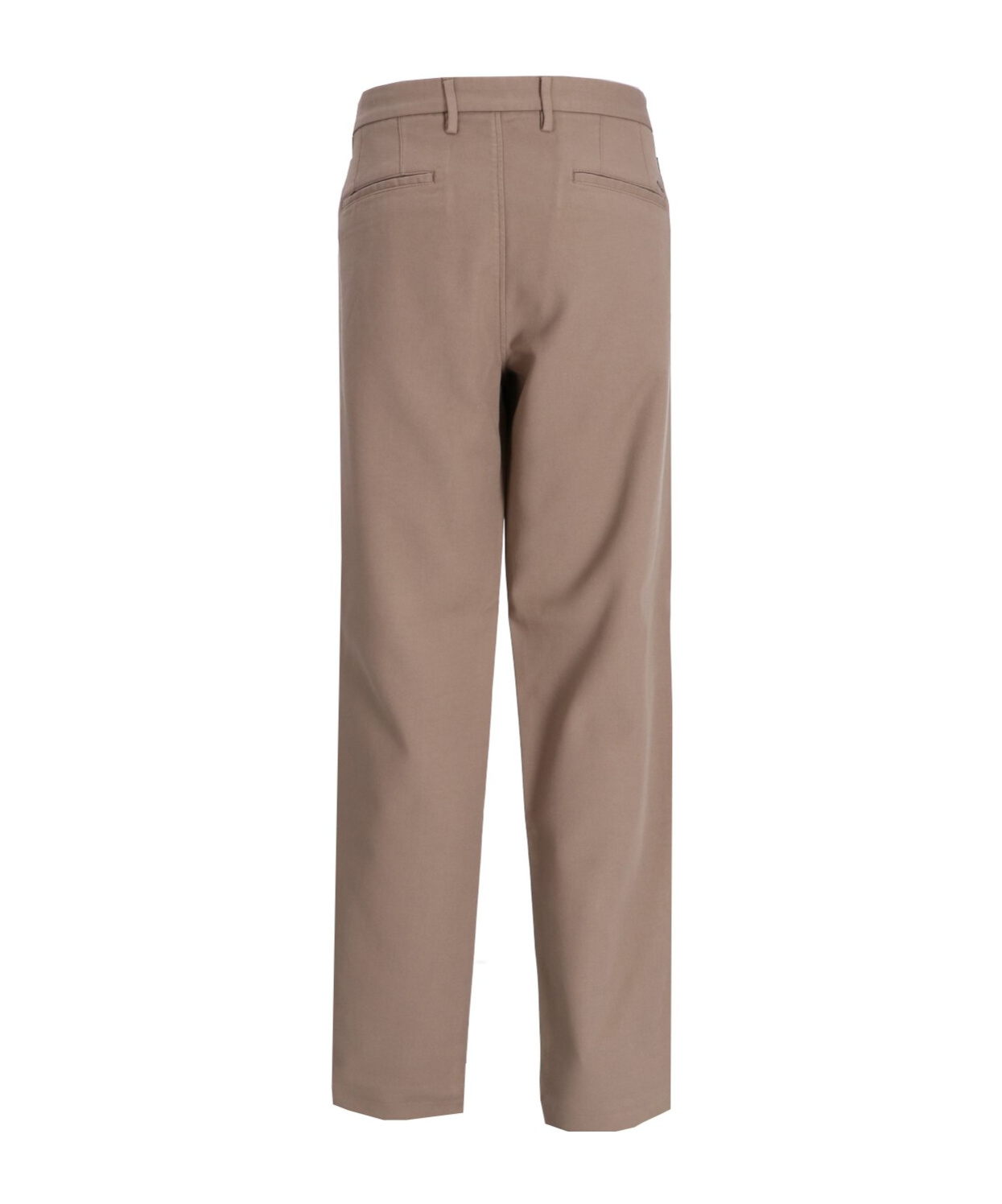 Emporio Armani Waistband Loop Casual Pants In Brown