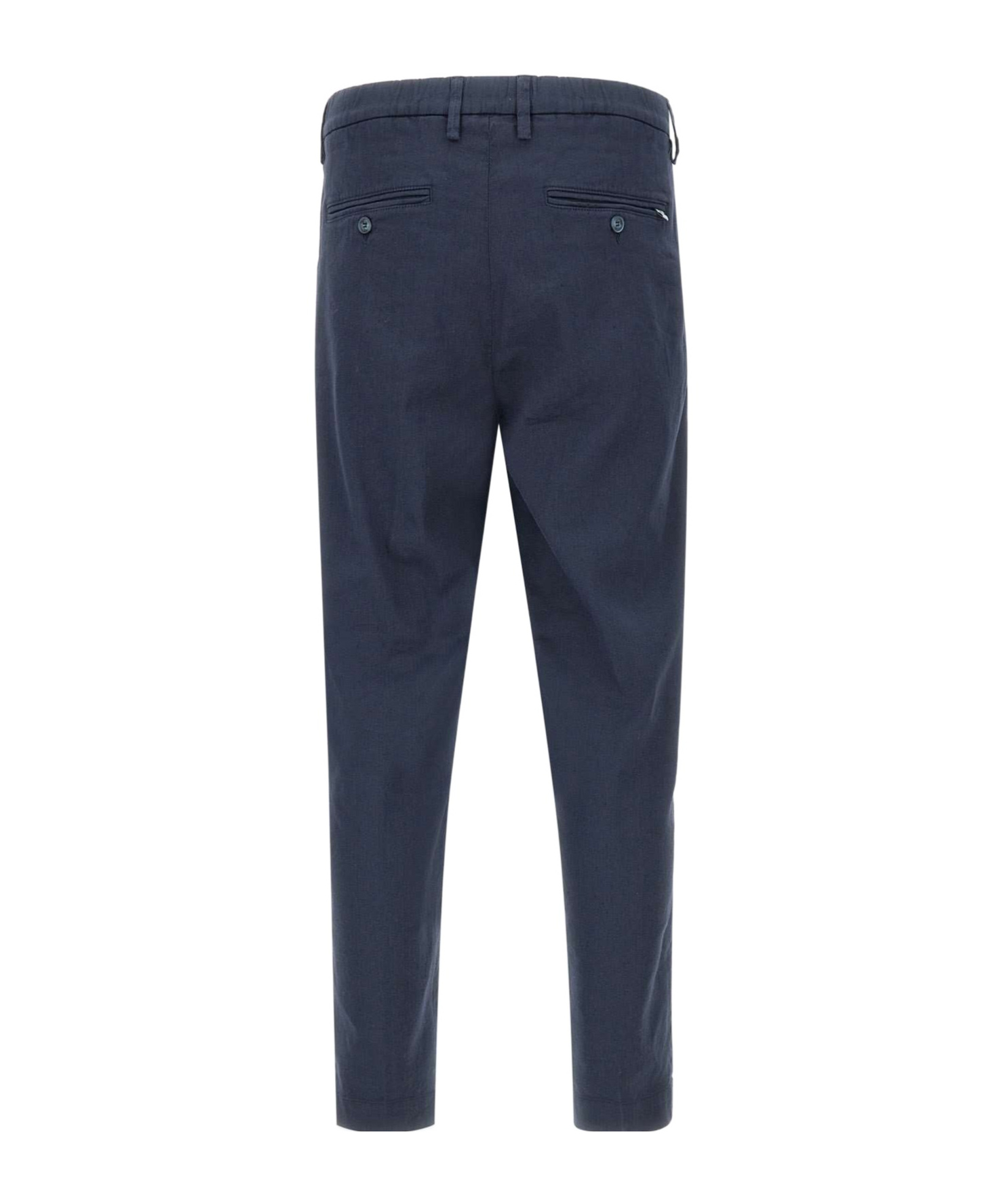 Re-hash Dark Blue Straight Casual Pants In Black