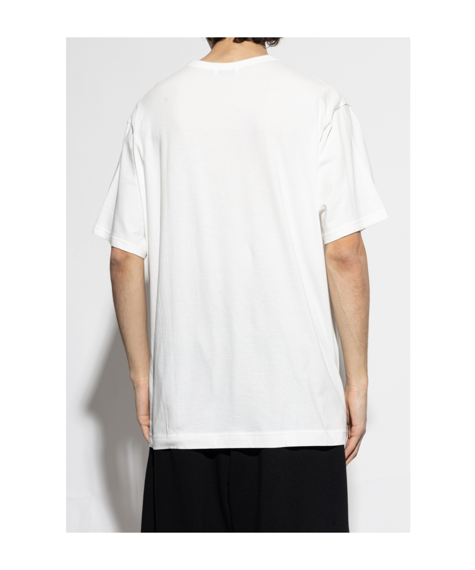 Shop Yohji Yamamoto Cotton T-shirt In White