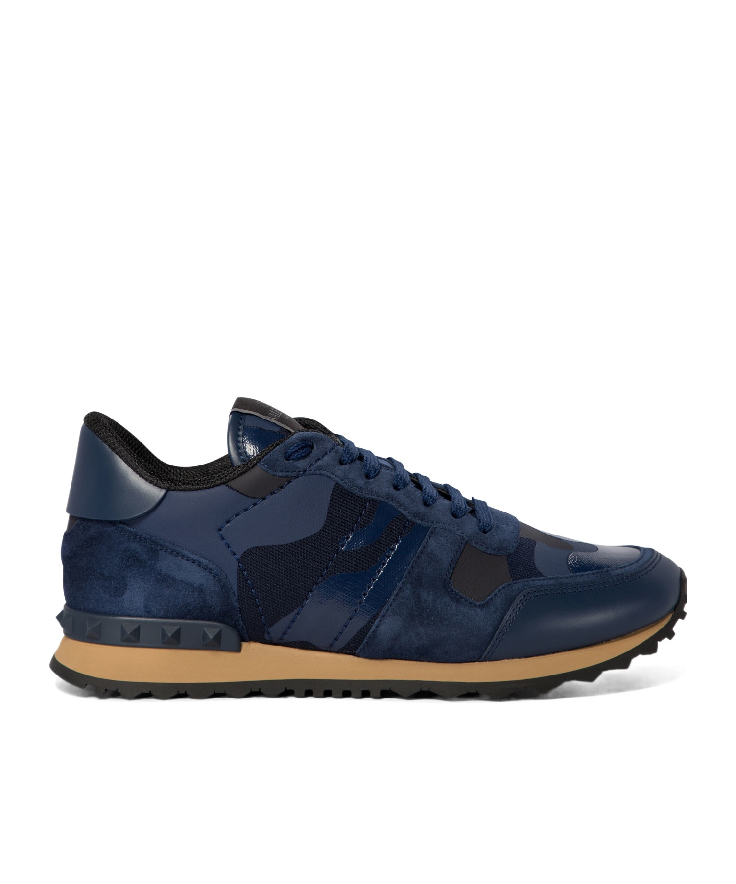 Valentino Garavani Rockrunner Baskets Lace-up Sneakers In Blue