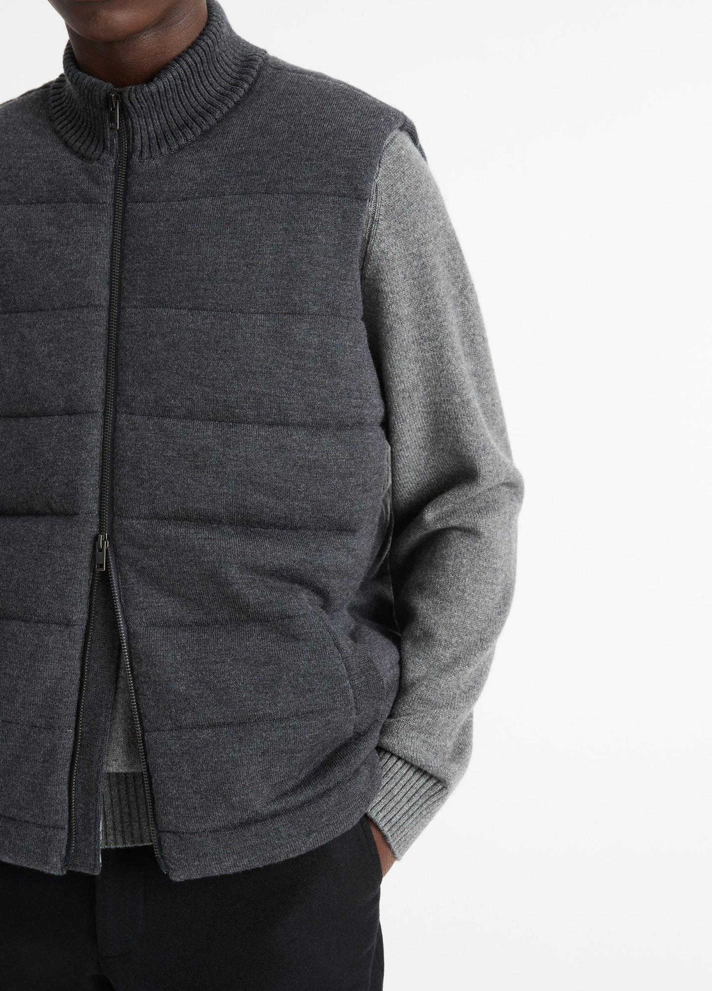 VINCE WOOL FULL ZIPPER VEST
