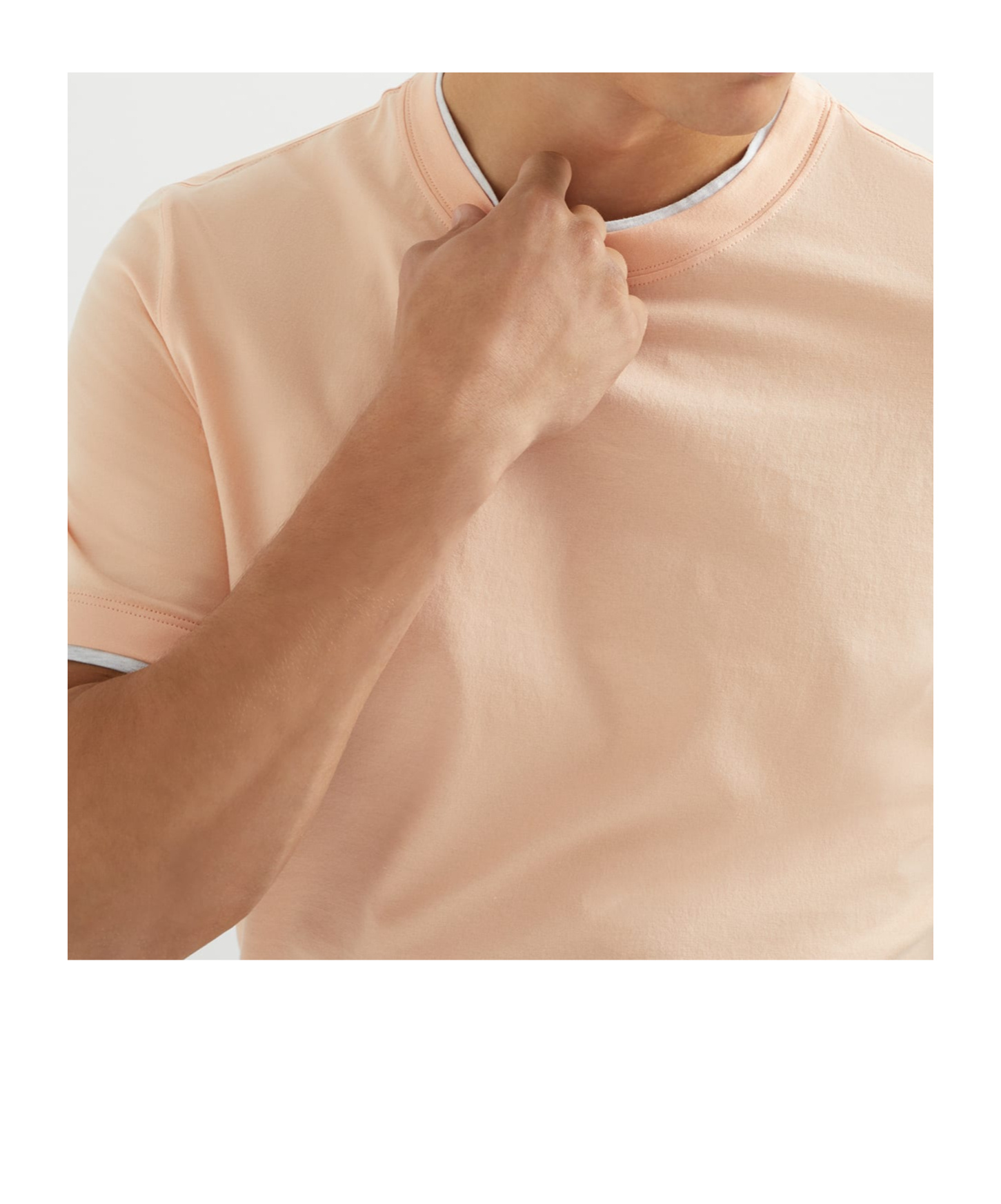 Brunello Cucinelli Layered-detail T-shirt In Nude