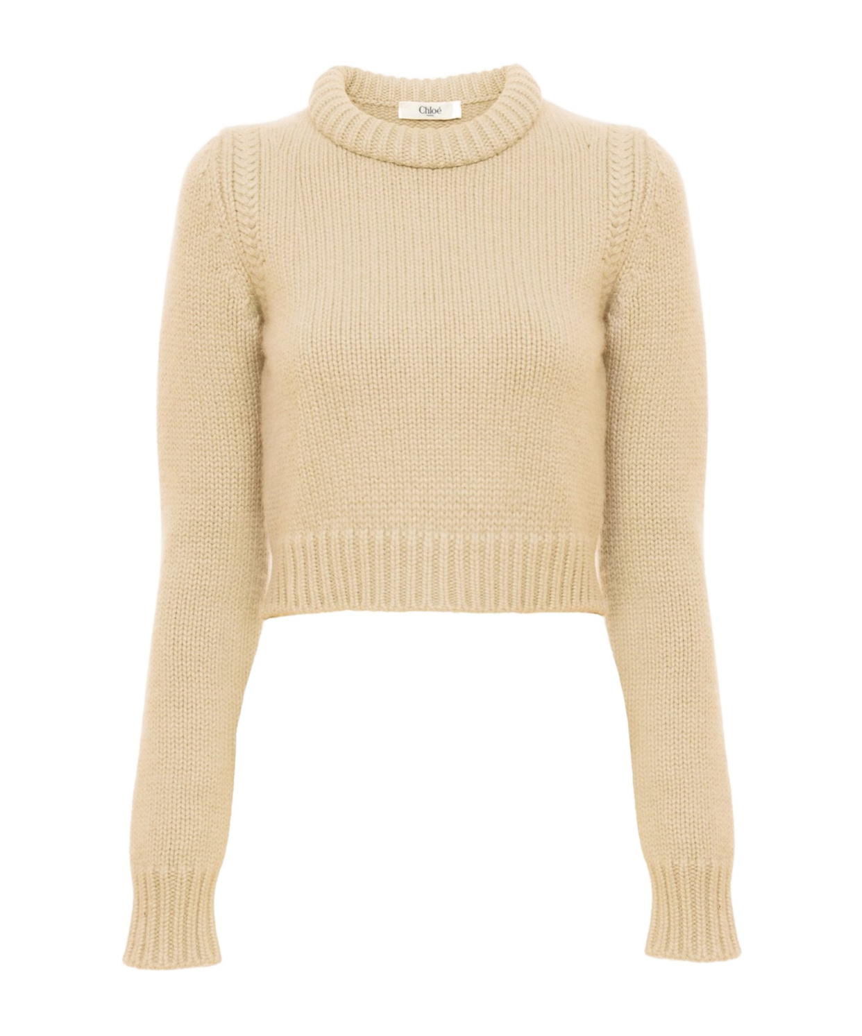 Chloé Beige Cotton And Cashmere Sweater In Nude