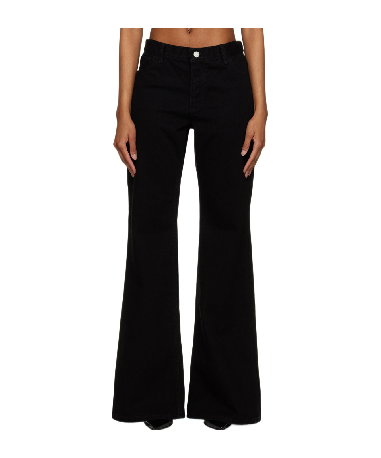 Magda Butrym Flare High Waist Jeans In Black