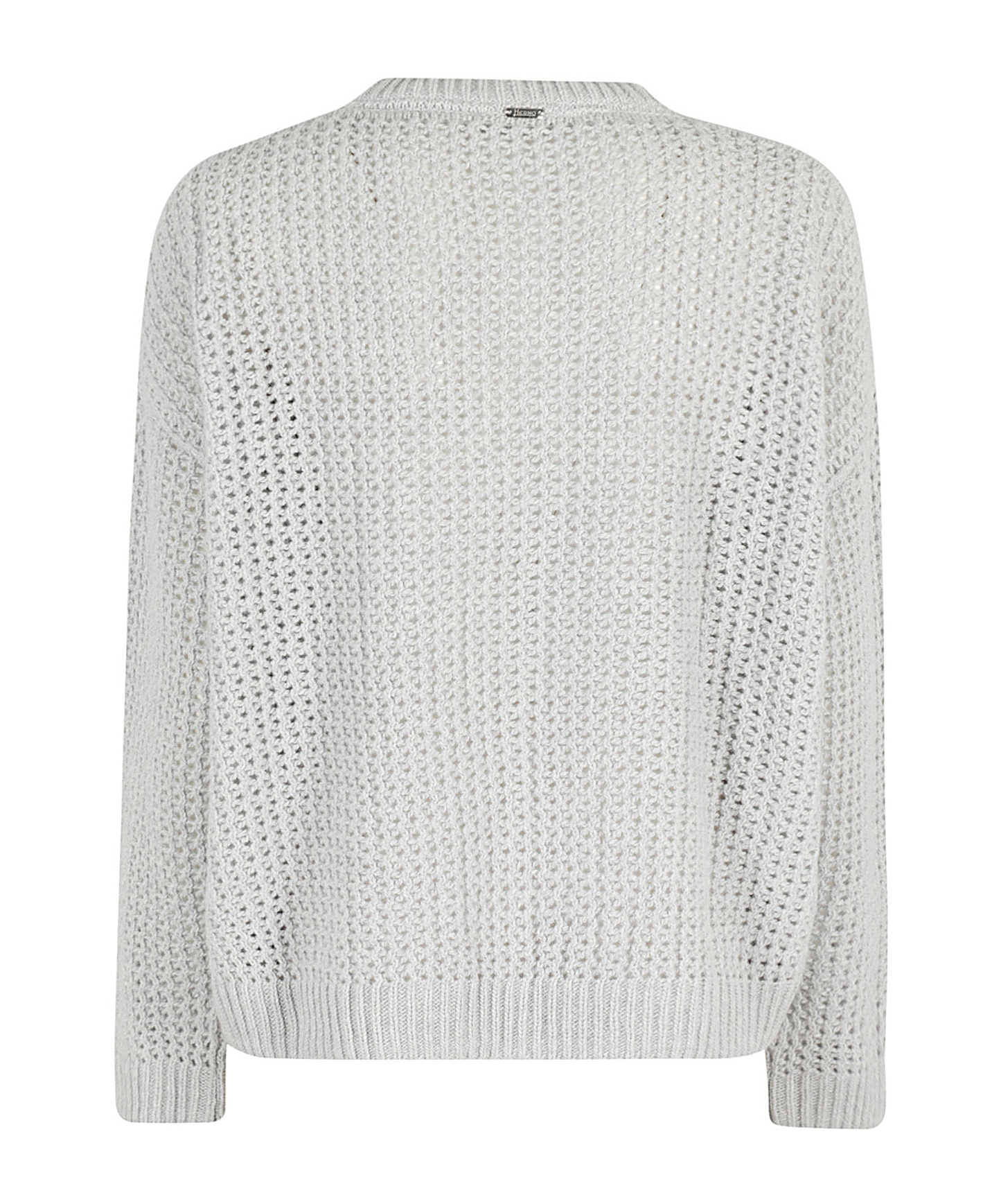 Herno Crewneck Knitted Jumper In Gray