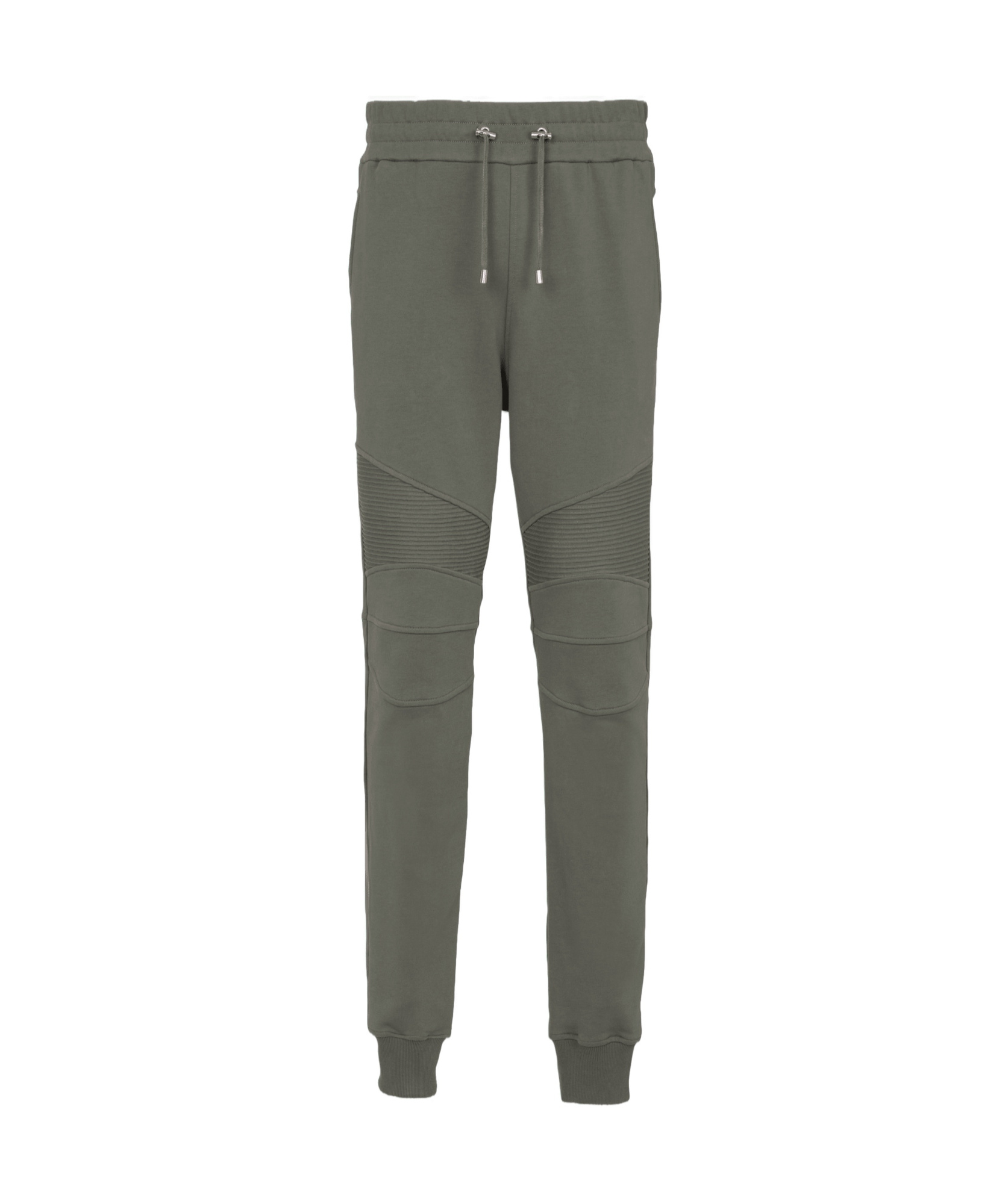 Shop Balmain Elastic Waist Sweatpants In Green