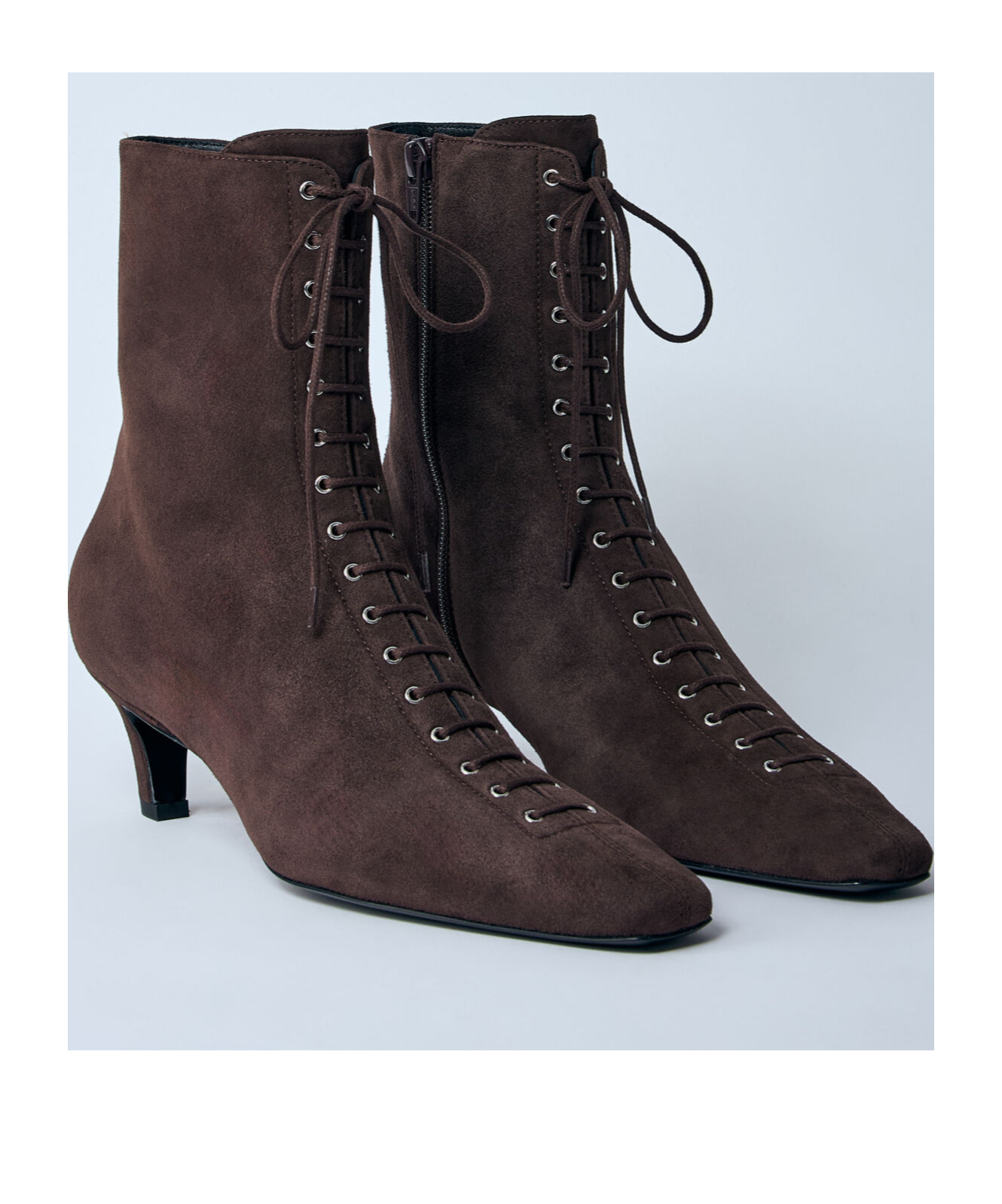 Totême Toteme Women Suede Lace-up Boots In Brown