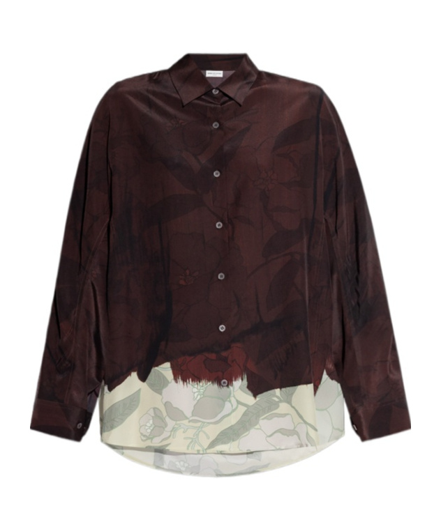 Dries Van Noten Long-sleeved Shirt In Black